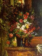 Eugene Delacroix Bouquet of Flowers on a Console_3 Spain oil painting reproduction